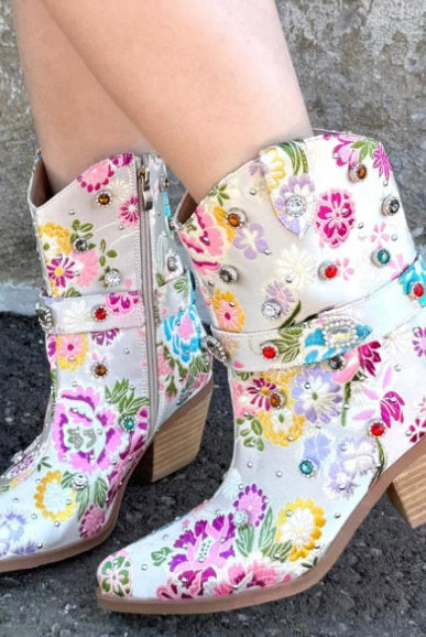 Colorful Flower Boots