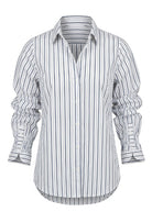 Navy Striped shirt on a white background